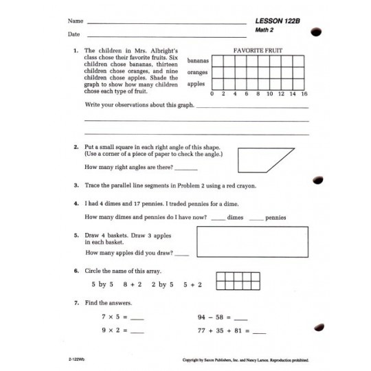 Saxon Math Boxes Homework Saxon Math 2 Home Study Kit