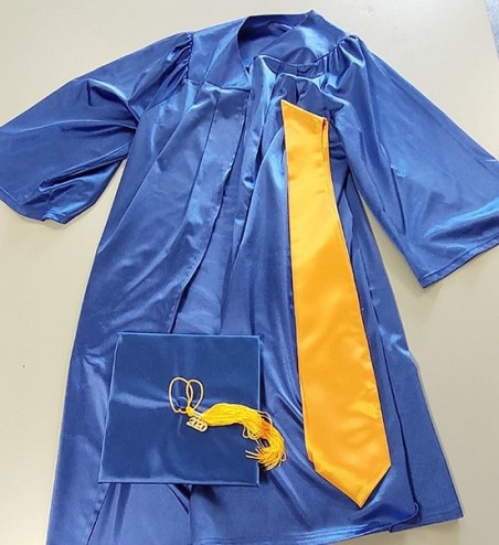 Graduation Cap, Stole, Tassel, and Gown 5' - 5' 2''