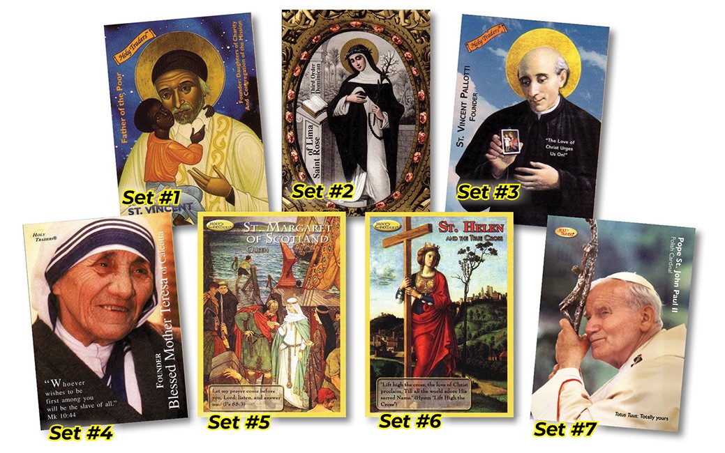 6 Pack Holy Traders Saint Trading Cards
