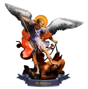 St. Michael with Prayer Wall Decal