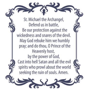 St. Michael with Prayer Wall Decal