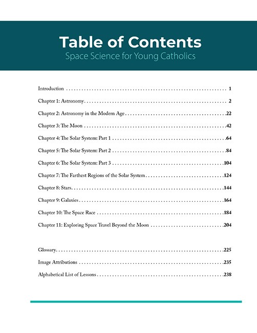 Space Science for Young Catholics