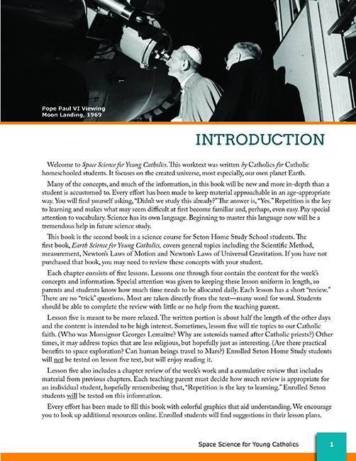 Space Science for Young Catholics