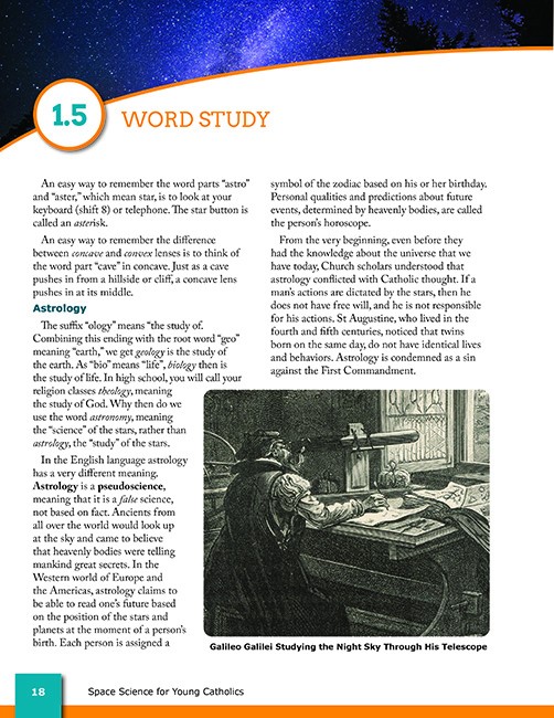 Space Science for Young Catholics