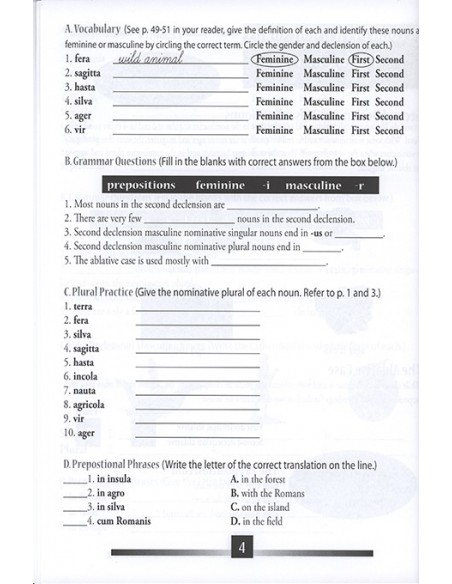 Little Latin Readers: Liber Secundus Workbook
