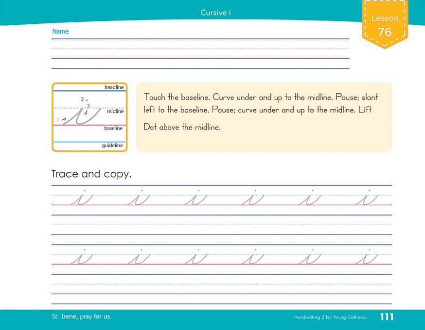 Catholic Handwriting 2 for Young Catholics | Seton Press