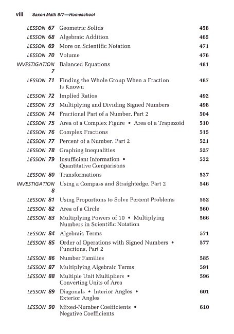 Saxon 87 (Homeschool, 3rd edition) Text