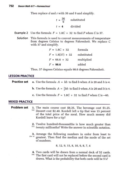 Saxon 87 (Homeschool, 3rd edition) Text
