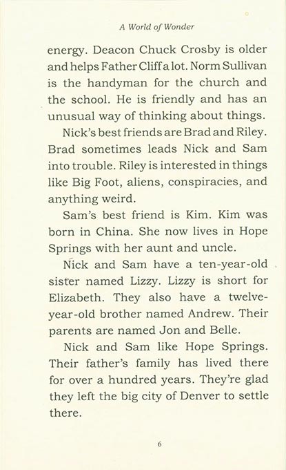 The Adventures of Nick & Sam: A World of Wonder
