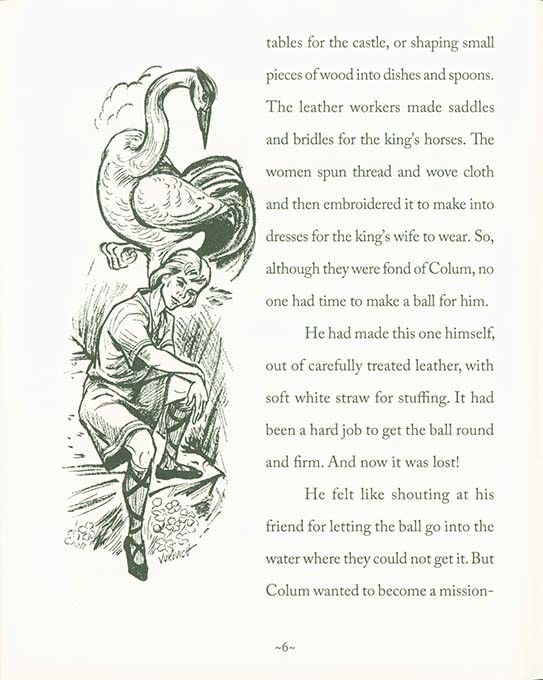 St. Colum and the Crane