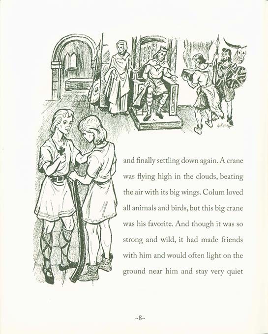 St. Colum and the Crane