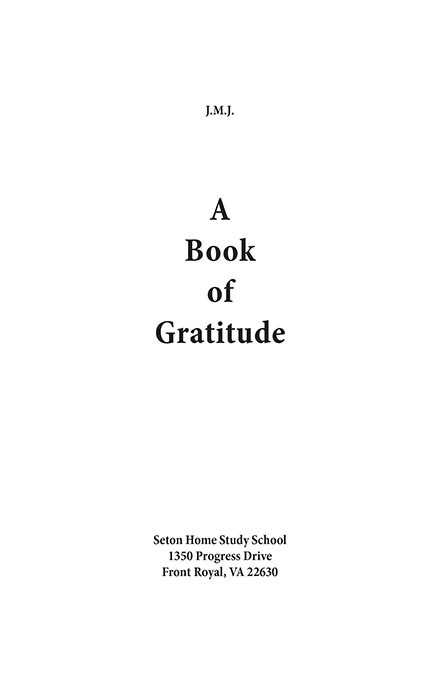 A Book of Gratitude