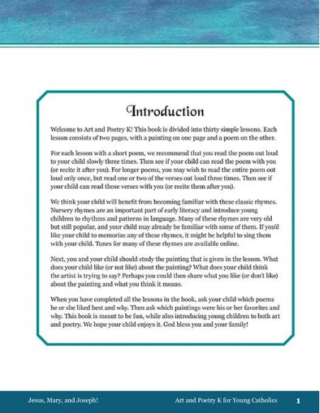 Art and Poetry for Young Catholics