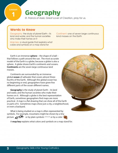 Geography Skills 4 for Young Catholics: The Eastern United States