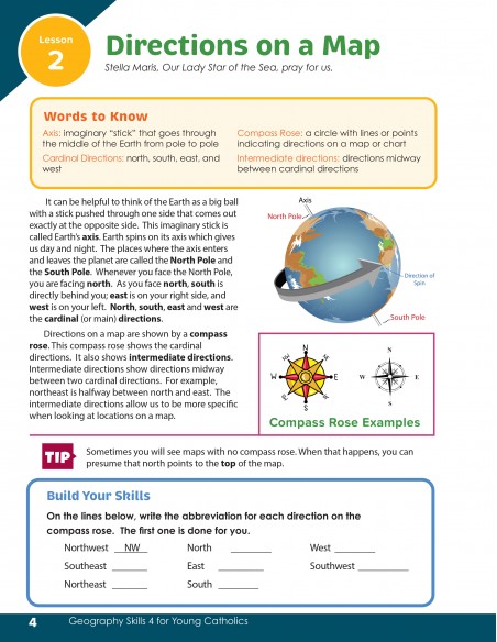 Geography Skills 4 for Young Catholics: The Eastern United States