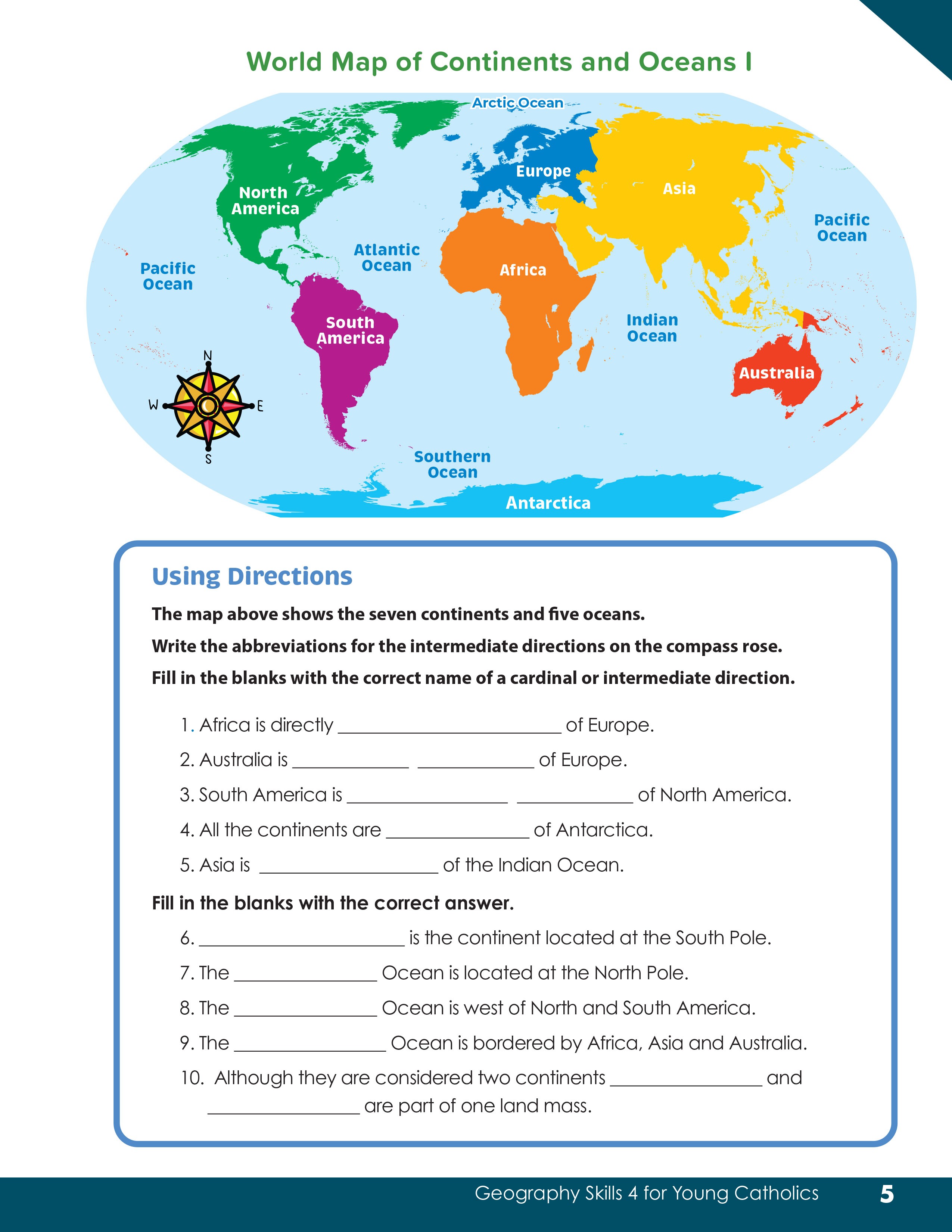 Geography Skills 4 for Young Catholics: The Eastern United States
