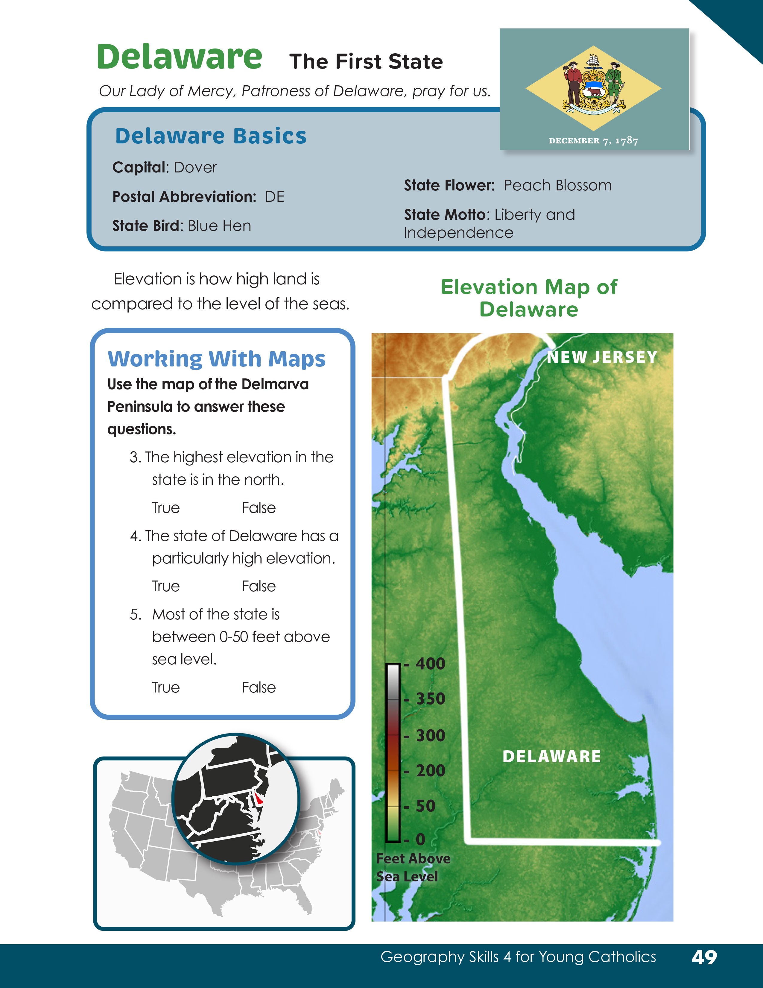 Geography Skills 4 for Young Catholics: The Eastern United States