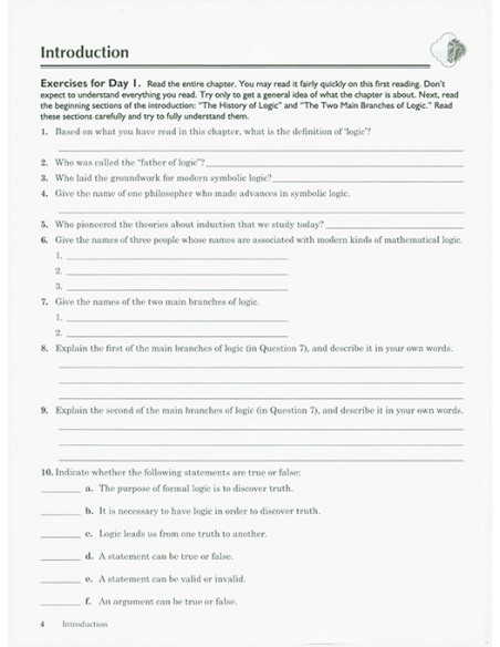 Traditional Logic Workbook