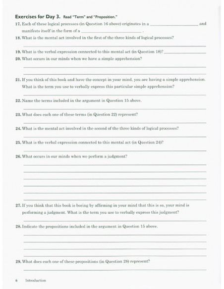 Traditional Logic Workbook