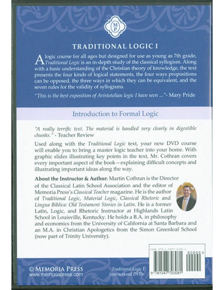 Traditional Logic: Introduction to Formal Logic DVDs