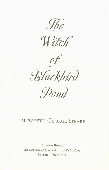 The Witch of Blackbird Pond