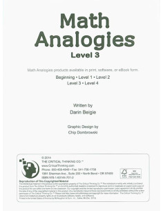 Math Analogies: Level 3 (Grades 6-7)