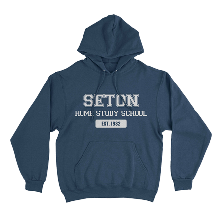 Seton Home Study School Sweatshirt Navy Blue - Adult Small