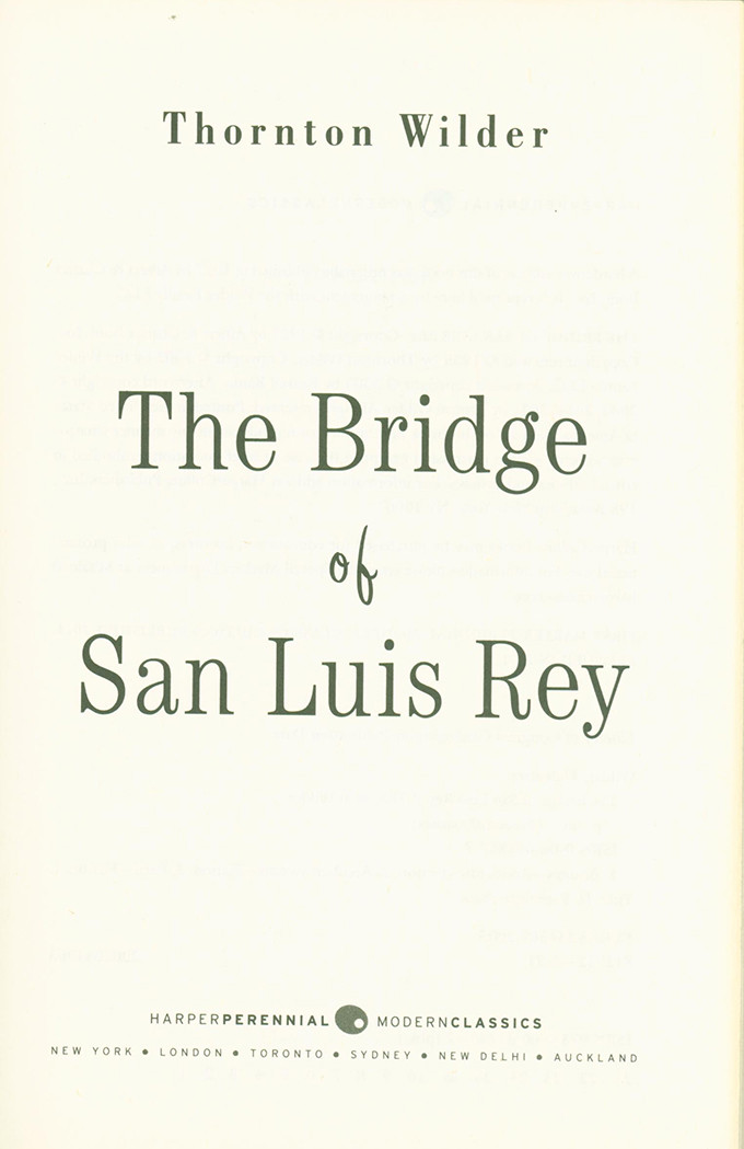The Bridge of San Luis Rey
