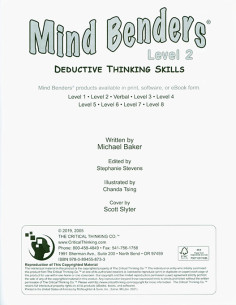 Mind Benders Level 2 (Grades 1-2)