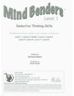 Mind Benders Level 1 (Pre-K-K)