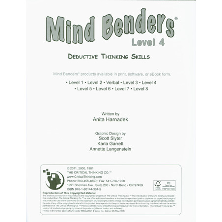 Mind Benders Level 4 (Grades 3-6)