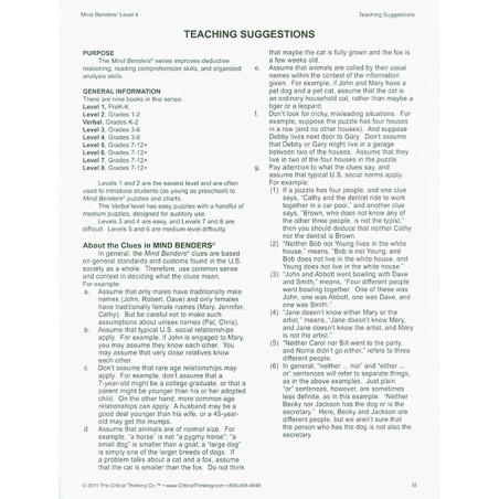 Mind Benders Level 4 (Grades 3-6)