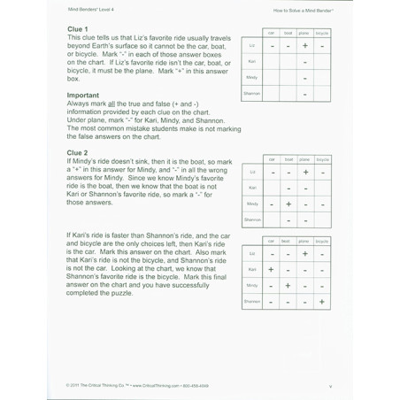 Mind Benders Level 4 (Grades 3-6)