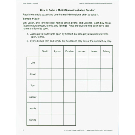 Mind Benders Level 4 (Grades 3-6)