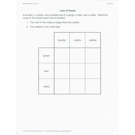 Mind Benders Level 4 (Grades 3-6)