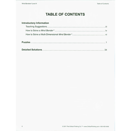 Mind Benders Level 4 (Grades 3-6)