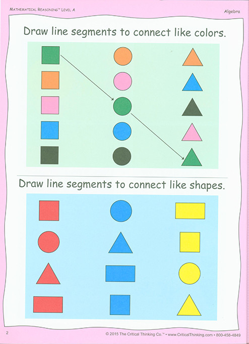 Mathematical Reasoning Level A - Grade K