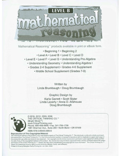Mathematical Reasoning Level B - Grade 1