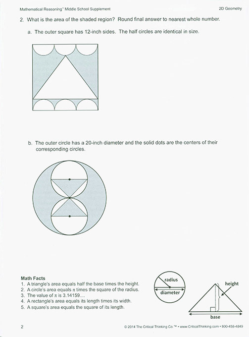 Mathematical Reasoning Middle School Supplement 7-9