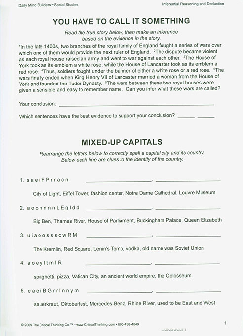 Daily Mind Builders: Social Studies (Grades 5-12)