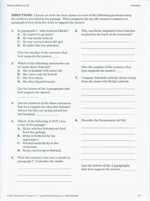 Reading Detective B1 (Grades 7-8)