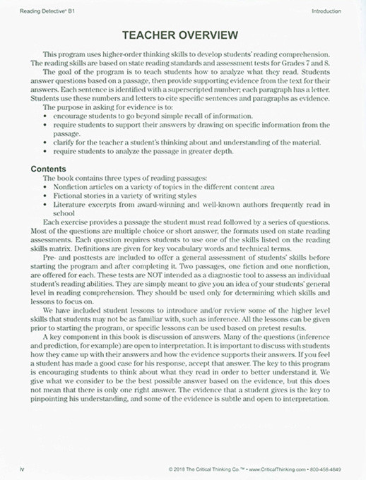 Reading Detective B1 (Grades 7-8)