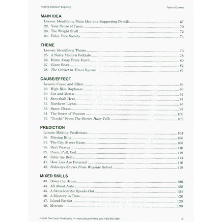 Reading Detective Beginning Grades 3-4