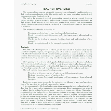 Reading Detective Beginning Grades 3-4
