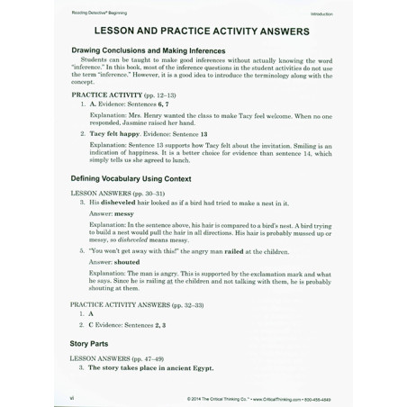 Reading Detective Beginning Grades 3-4