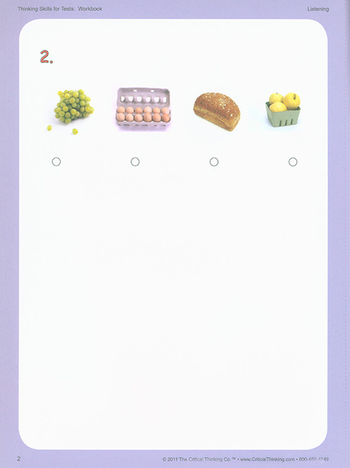 Thinking Skills for Tests Early Learning Workbook (PreK-2)