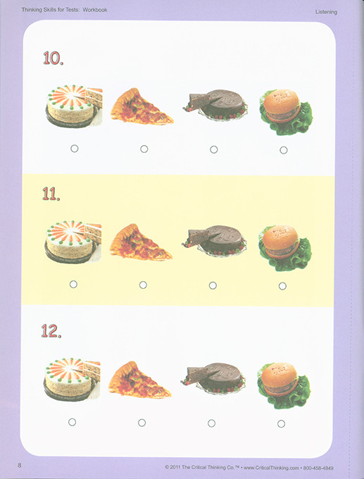 Thinking Skills for Tests Early Learning Workbook (PreK-2)