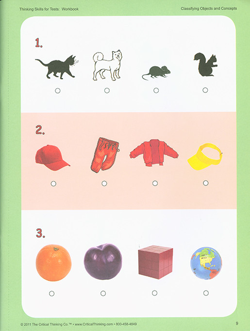 Thinking Skills for Tests Early Learning Workbook (PreK-2)