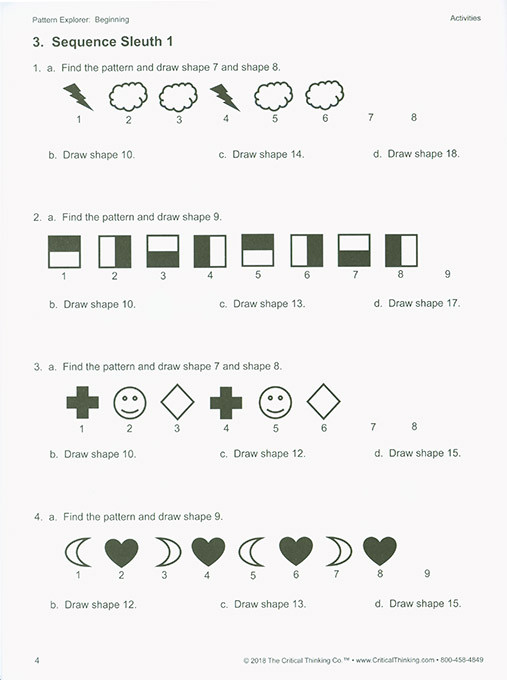 Pattern Explorer - Beginning (Grades 3-4)