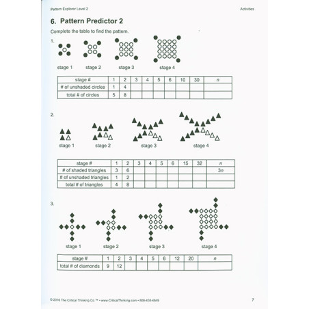 Pattern Explorer - Level 2 (Grades 7-9)